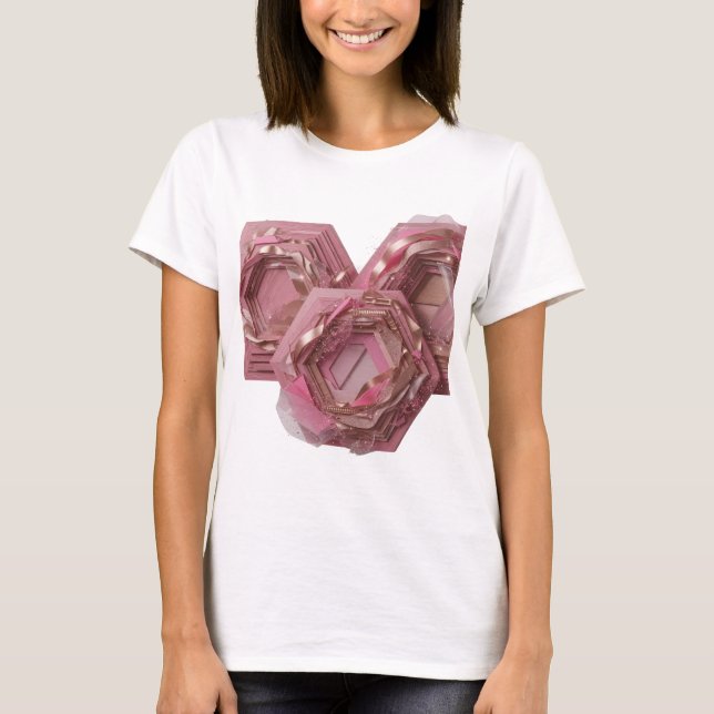 Camiseta Arte abstrata em prata DESIGN (Frente)