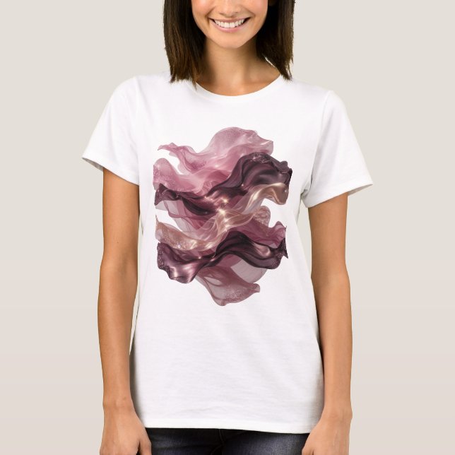 Camiseta Arte abstrata em prata Design (Frente)
