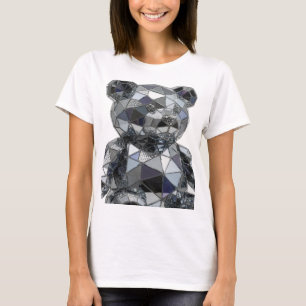 Camiseta Arte abstrata em prata Design v2