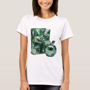 Camiseta ARTE ABSTRATA EM PRATA icônica Impressão de Moda