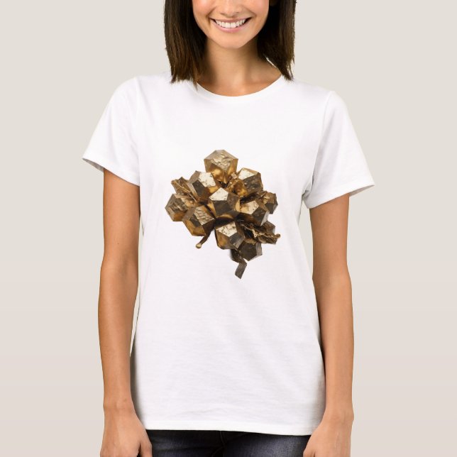 Camiseta ARTE ABSTRATA EM PRATA Impressão de Moda (Frente)
