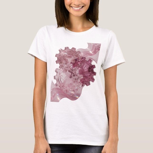 Camiseta Arte abstrata em prata impressionante Declaração d (Frente)