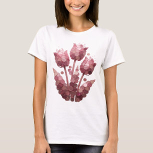 Camiseta Arte abstrata em prata impressionante Design