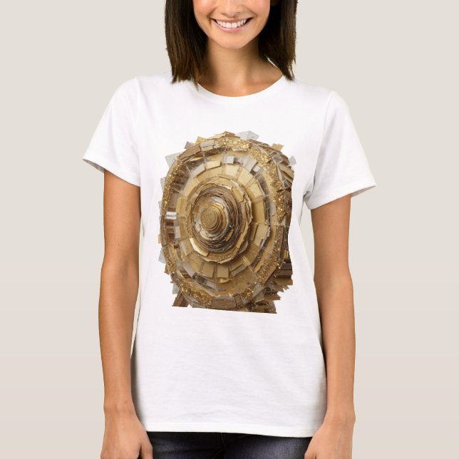 Camiseta Arte abstrata em prata impressionante MODA IMPRESS (Frente)