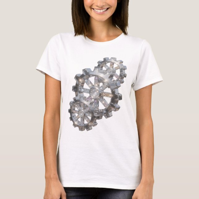 Camiseta ARTE ABSTRATA em Prata IMPRESSIONANTE para Moda (Frente)