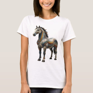 Camiseta Arte abstrata em prata legal Design