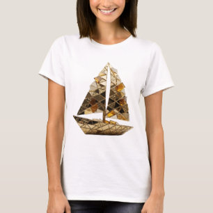 Camiseta Arte abstrata em prata limpa Design abstrato
