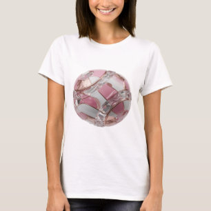 Camiseta Arte abstrata em prata ousada Design