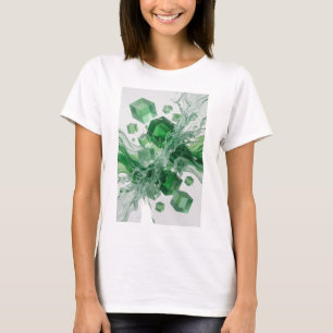 Camiseta Arte abstrata em verde fresco Design
