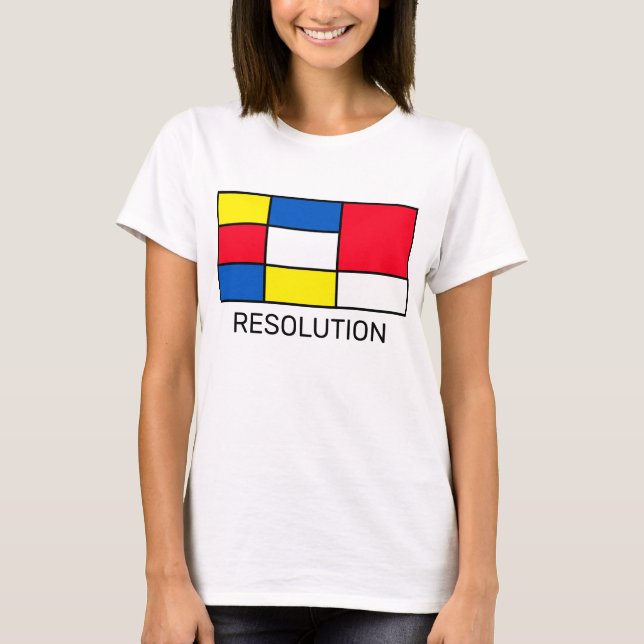 Camiseta Arte abstrata estilo Mondrian (Frente)
