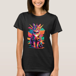 Camiseta Arte abstrata gato de Califórnia manchado