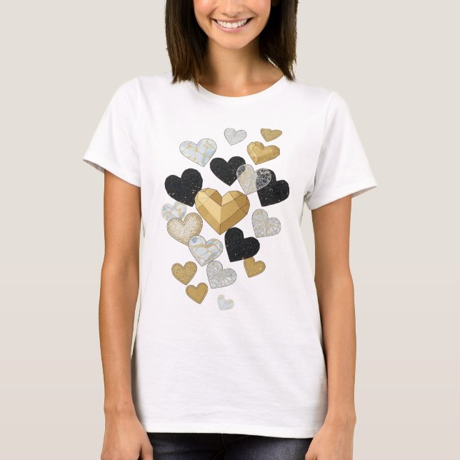 Camiseta Arte abstrata icônica cinza Design (Frente)