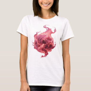Camiseta Arte abstrata icônica cor-de-rosa Design de declar