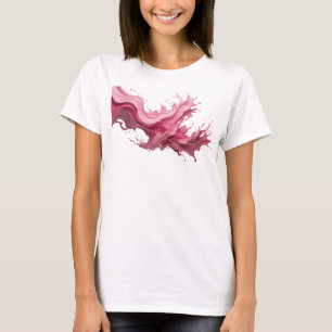 Camiseta Arte abstrata icônica cor-de-rosa Impressão de art