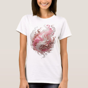 Camiseta Arte abstrata icônica em prata Design de declaraçã