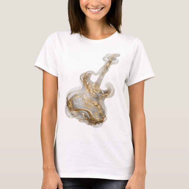 Camiseta ARTE ABSTRATA Impressão de Moda Prata Snappy (Frente)