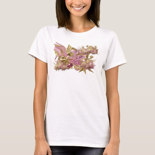 Camiseta Arte abstrata laranja DESIGN v2 (Frente)