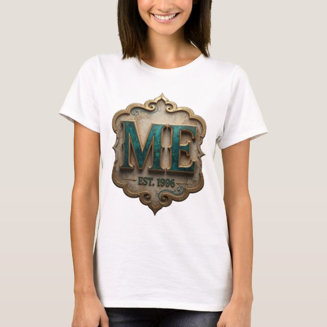 Camiseta Arte Abstrata Moderno Design Dourado Chic (Frente)