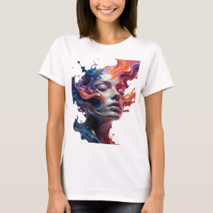Camiseta ARTE ABSTRATA MOTIVO ARTÍSTICO Prata Moderna
