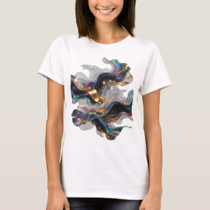 Camiseta ARTE ABSTRATA MOTIVO ARTÍSTICO Prata Moderna
