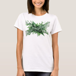 Camiseta Arte abstrata MOTIVO ARTÍSTICO Verde espirituoso