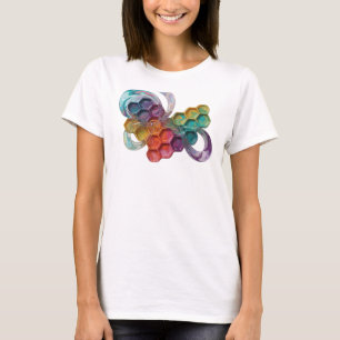 Camiseta ARTE ABSTRATA PADRÃO FOLHA DE MEL FLORAL DESIGN v6