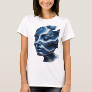 Camiseta Arte abstrata PRATA BRILHANTE Design Abstrato
