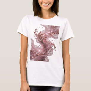 Camiseta Arte Abstrata Prata Chic Design Abstrato