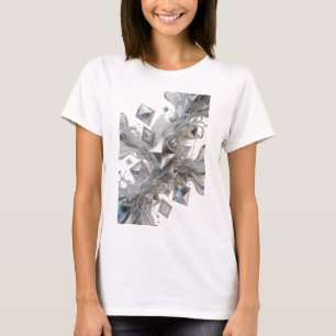 Camiseta Arte Abstrata Prata Clássica ARTE Vestível