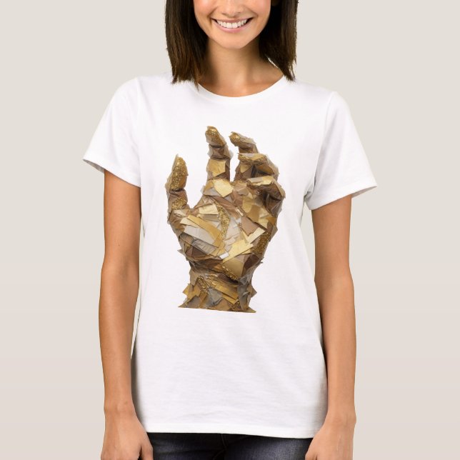 Camiseta ARTE ABSTRATA Prata CRISP Design Moderno (Frente)