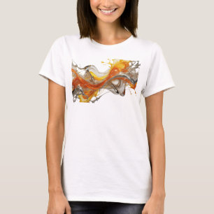 Camiseta Arte Abstrata Prata Forte Arte Vestível
