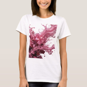 Camiseta ARTE ABSTRATA PRATA icônica Impressão de Arte v2