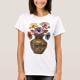Camiseta Arte abstrata prateada ARREBATADORA Design Gráfico