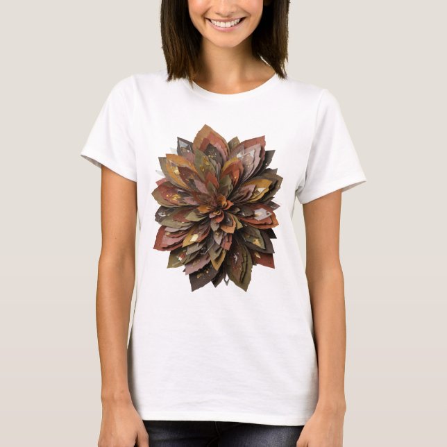 Camiseta Arte abstrata prateada ARREBATADORA Design Gráfico (Frente)