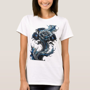 Camiseta Arte abstrata prateada ARTE VESTÍVEL Cativante