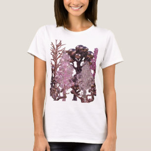 Camiseta Arte abstrata prateada Chic Design de declaração