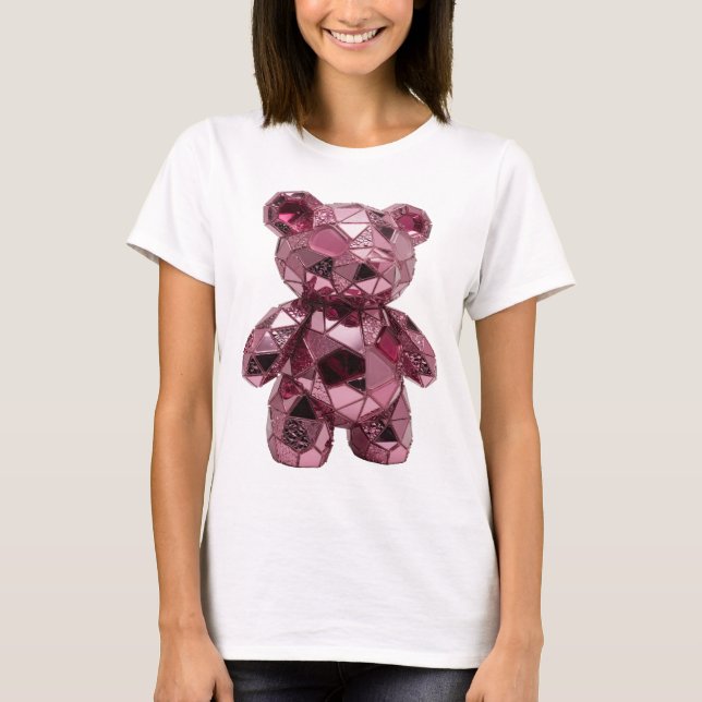 Camiseta Arte abstrata prateada com design arrojado (Frente)
