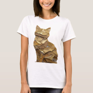 Camiseta Arte abstrata prateada com design arrojado
