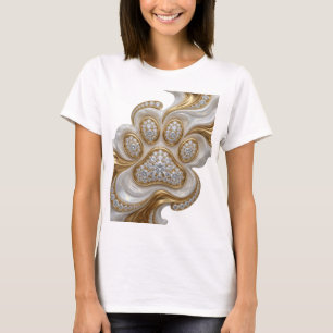 Camiseta Arte abstrata prateada com estilo arrojado v2