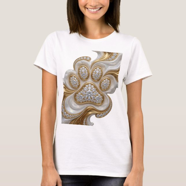 Camiseta Arte abstrata prateada com estilo arrojado v2 (Frente)