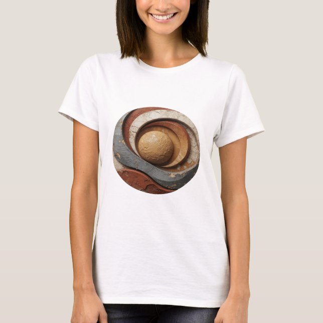 Camiseta Arte abstrata prateada DESIGN GRÁFICO (Frente)
