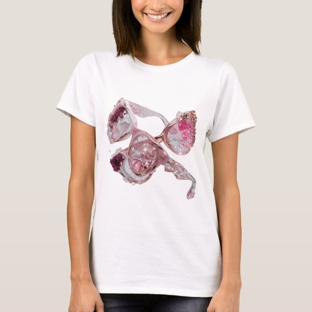 Camiseta Arte abstrata prateada DESIGN Gráfico (Frente)