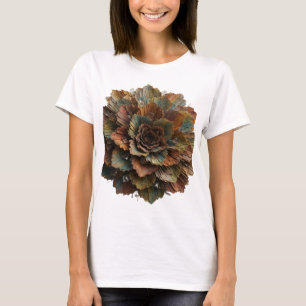 Camiseta Arte abstrata prateada DESIGN Gráfico atraente
