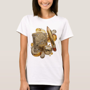 Camiseta Arte abstrata prateada DESIGN Gráfico v2