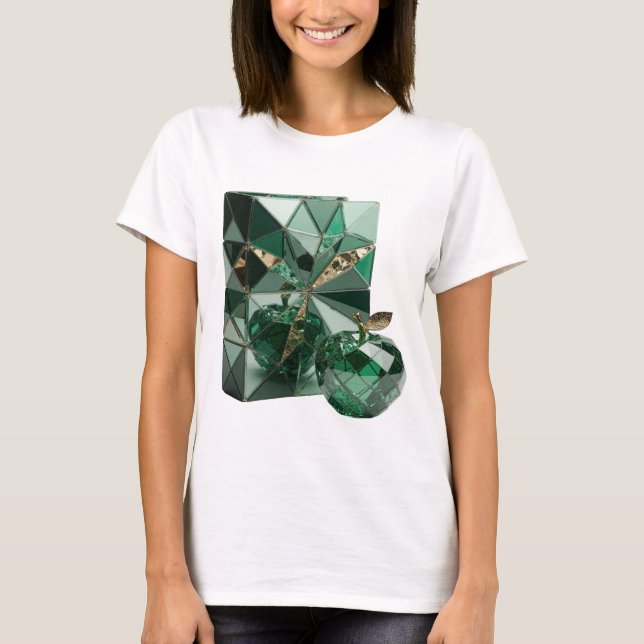 Camiseta Arte abstrata prateada DESIGN MODERNO v3 (Frente)