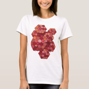 Camiseta Arte abstrata prateada divertida Impressão de moda