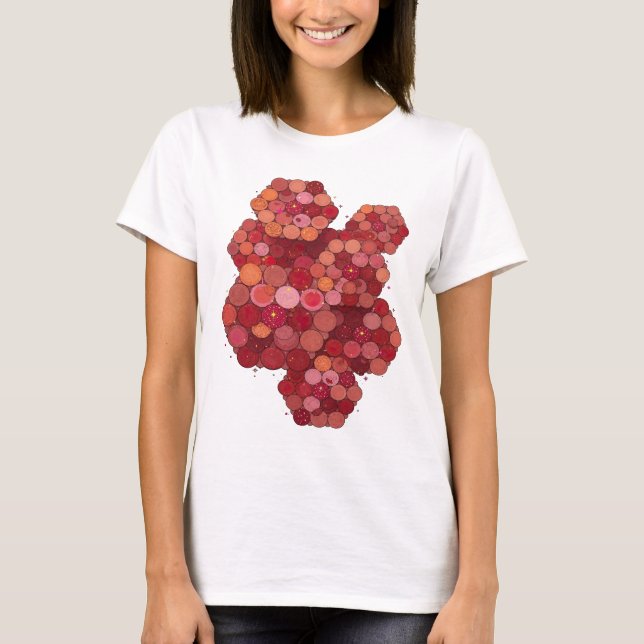 Camiseta Arte abstrata prateada divertida Impressão de moda (Frente)