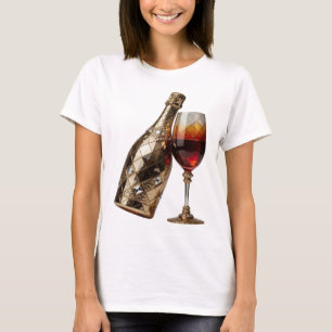 Camiseta Arte abstrata prateada divertida Impressão de moda
