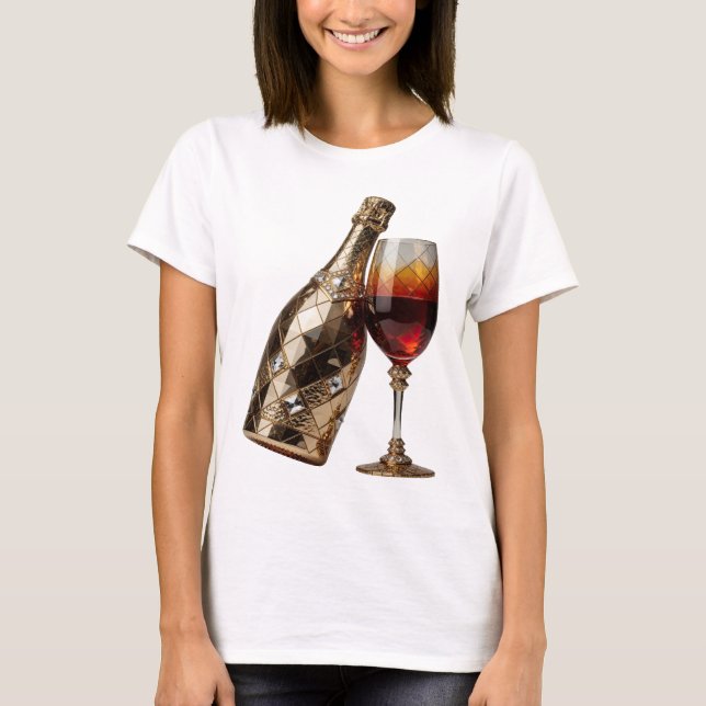 Camiseta Arte abstrata prateada divertida Impressão de moda (Frente)