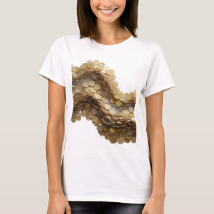 Camiseta Arte abstrata prateada e divertida Design v2